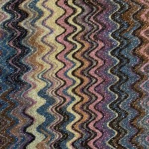 Missoni scarf, metallic purple